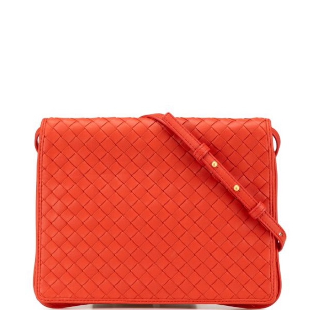 Bottega Veneta Nappa Intrecciato Flap Crossbody Bag